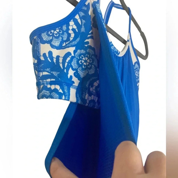 Lululemon No Limits Tank in Beaming Blue/Laceoflage Polar Cream Beaming Blue - Picture 11 of 13